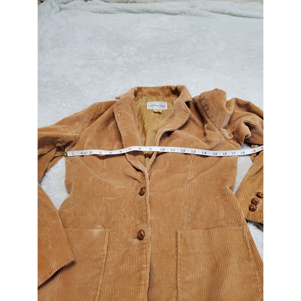 Vintage Tan Corduroy Jacket Blazer Women Small Boho Chic Retro Classic Festival - Picture 8 of 10